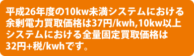 平成23年度の太陽光発電設置補助金は1kwあたり4.8万円です（※1）／平成23年度の余剰電力買取価格は42円/kwhです（※2）